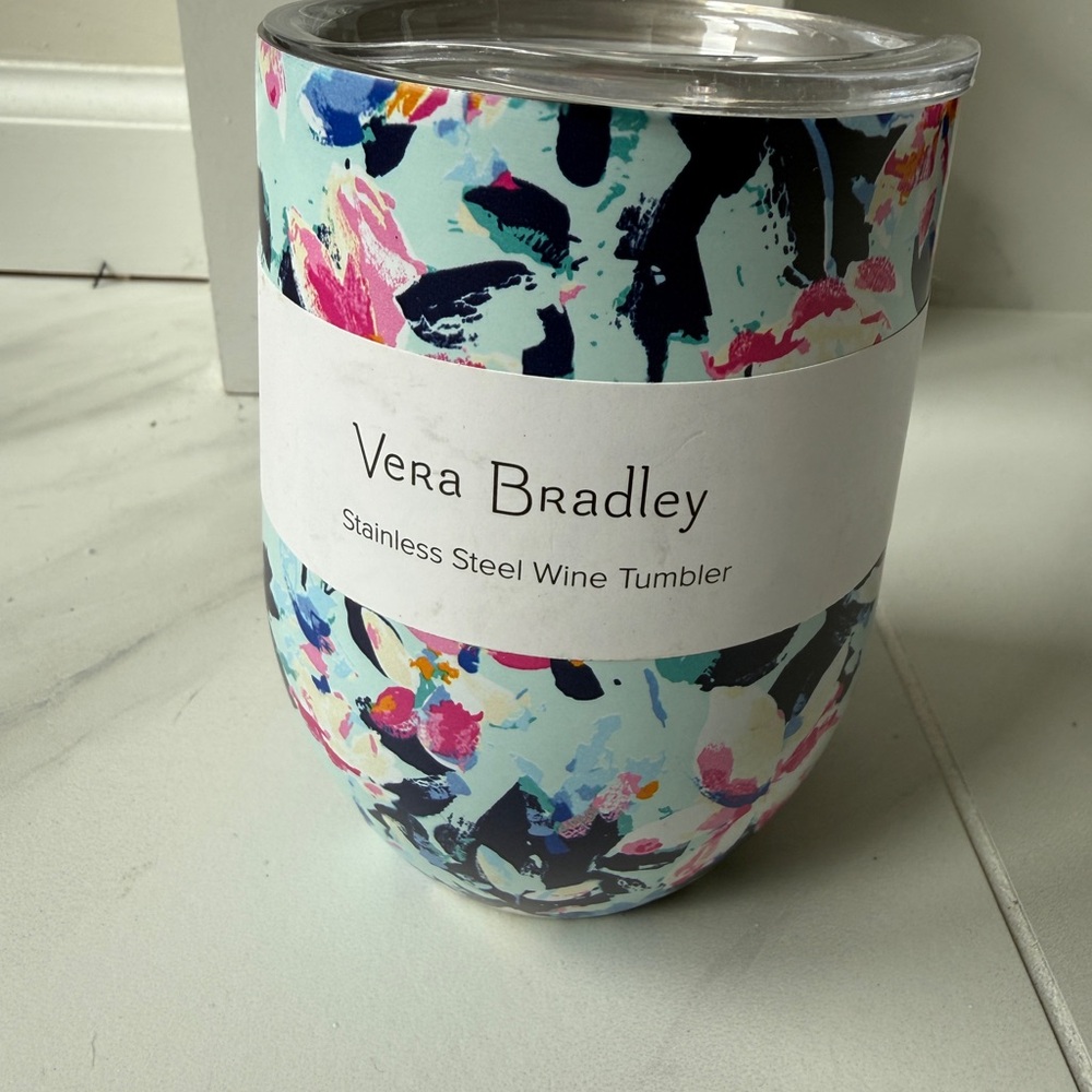 Vera Bradley NWT Retired Red Blossom 12 Oz Steel Tumbler Dorm Gift Idea